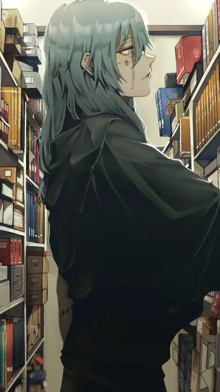 ai character: Mahito.  jjk background