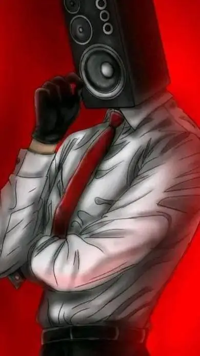 ai character: large speakerman background