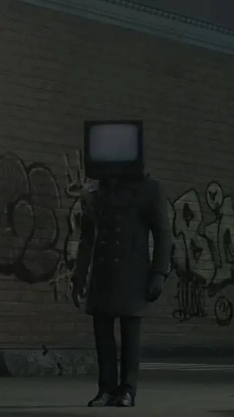 ai character: tv man background