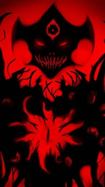 ai character: Zalgo background
