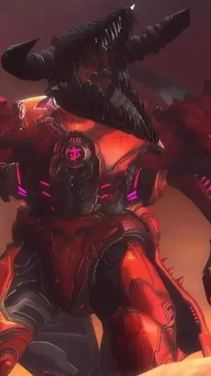 ai character: titan drill man  background