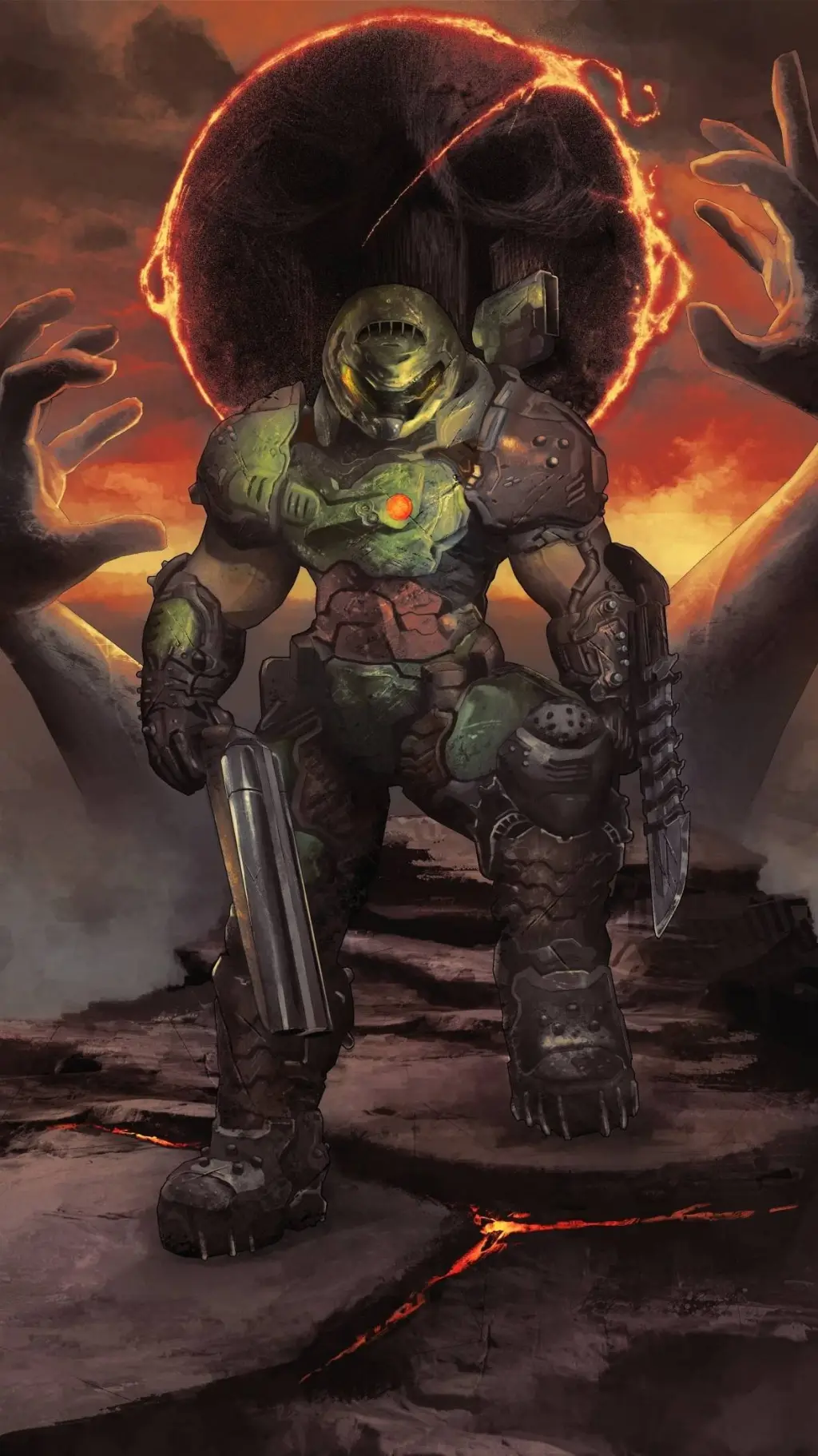 ai character: Doom slayer background