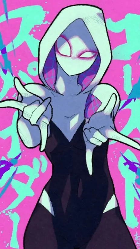 ai character: Spider woman  background