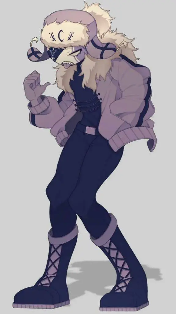 ai character: ruvyzvart  background
