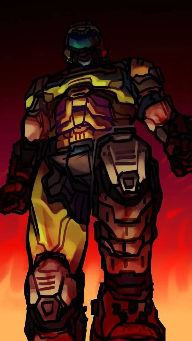 ai character: Doom slayer background