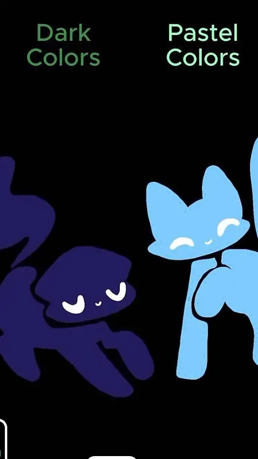 ai character: dark pastelcolors  background