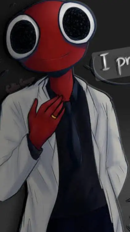 ai character: red  background