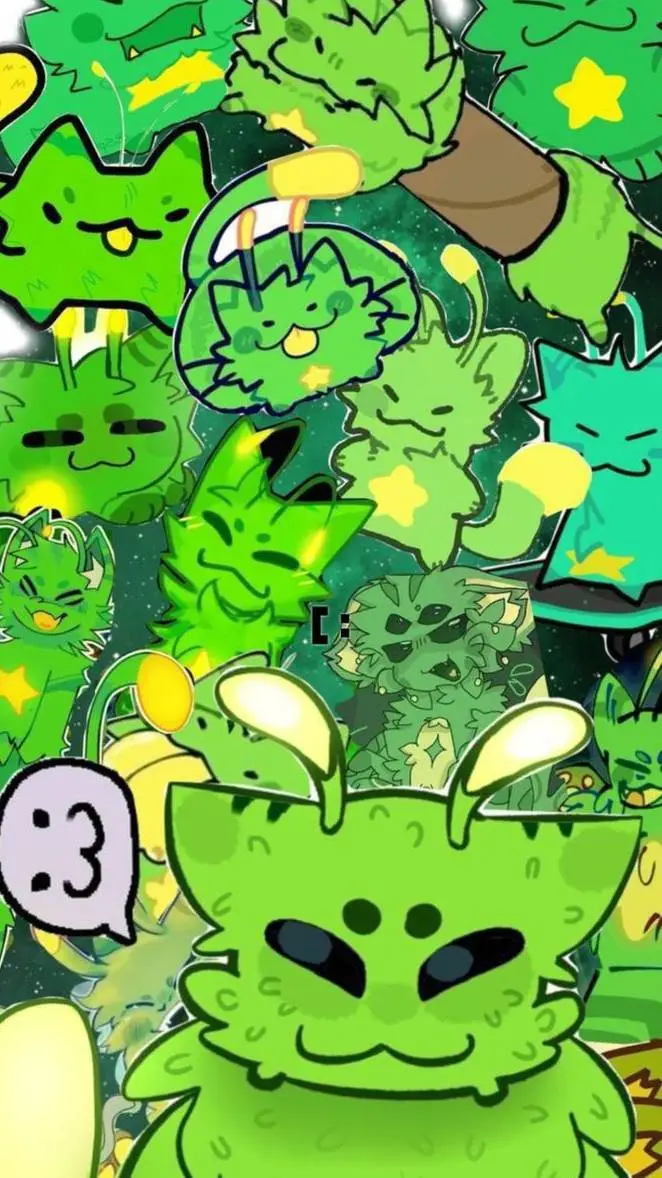 ai character: Alien Kitty :D background