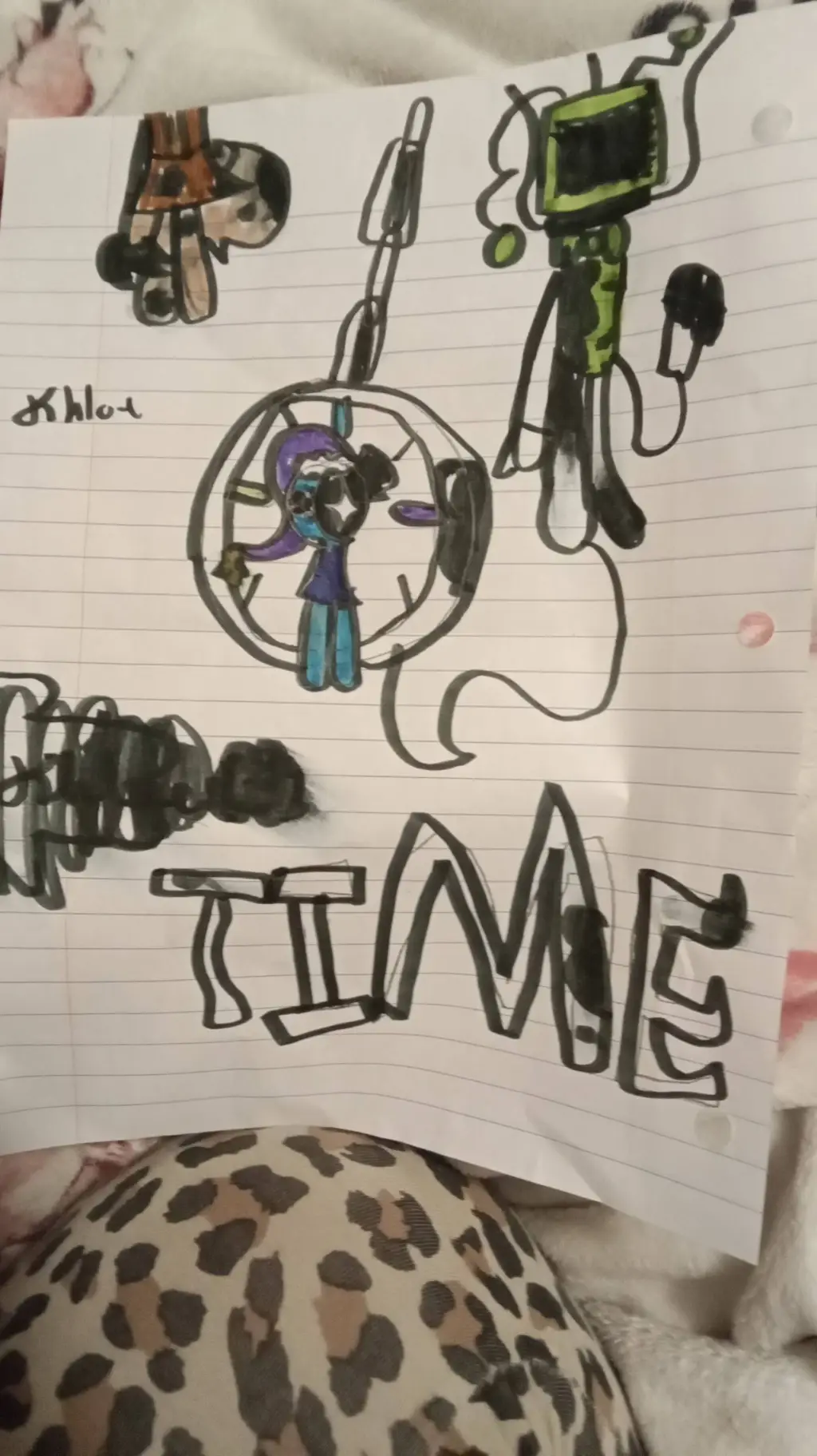 ai character: Time...  background