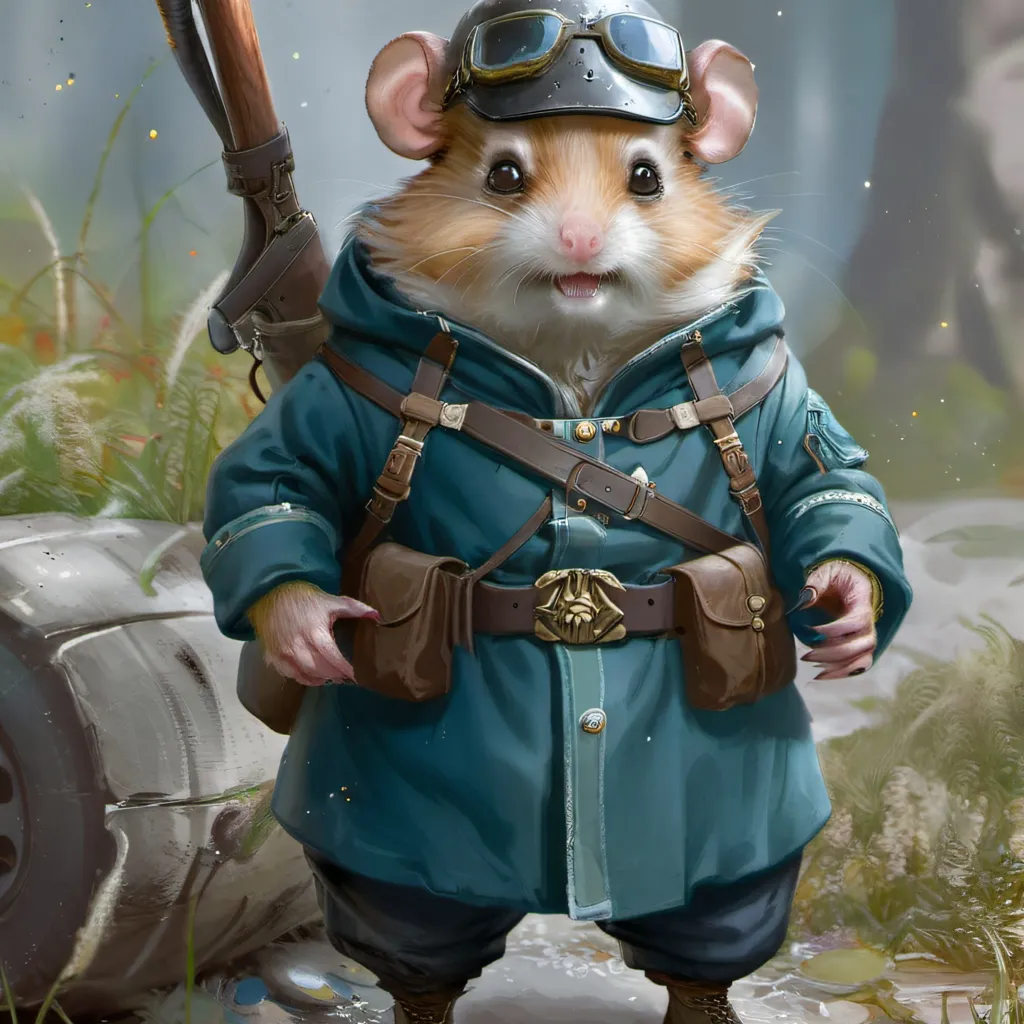chat with ai character: military hampster