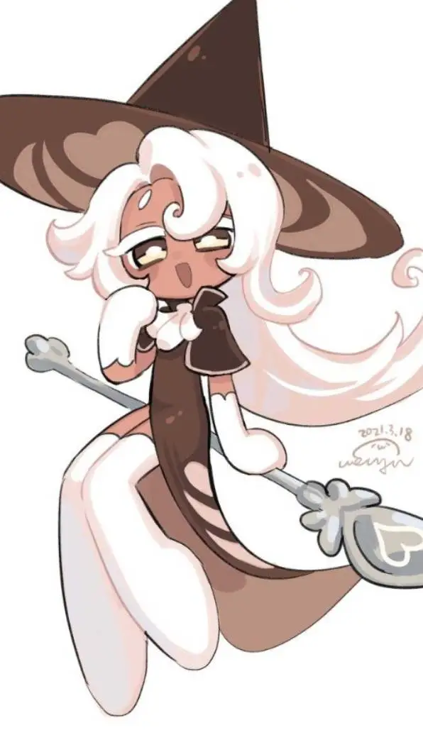 ai character: latte cookie  background