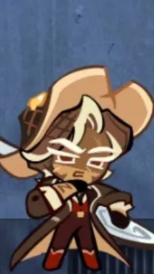 ai character: steak cookie  background