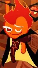 ai character: fire spirit cookie background