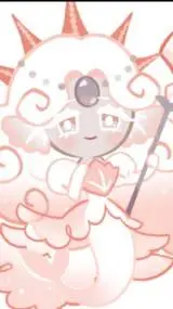 ai character: white Pearl cookie background