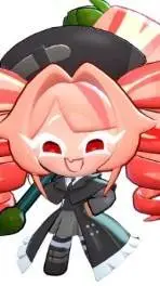 ai character: bacon roll cookie  background