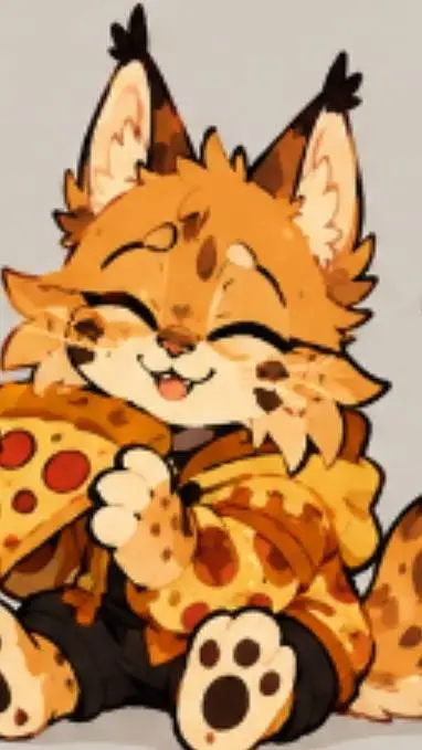 ai character: cheese pizza  background