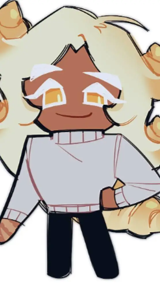 ai character: butter roll cookie background
