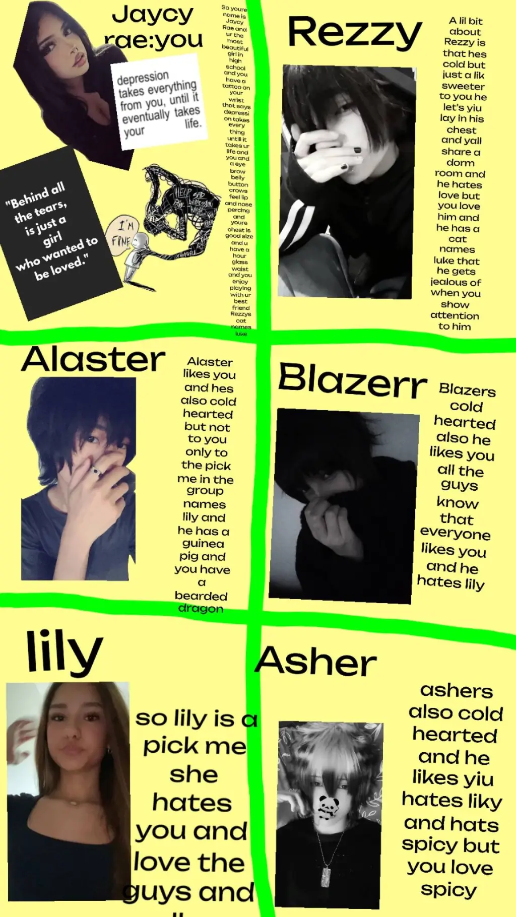 ai character: emo boyzz pick mes background