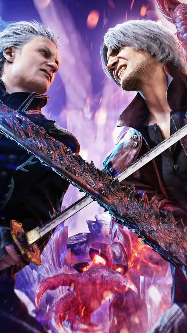 ai character: Dante and Vergil  background