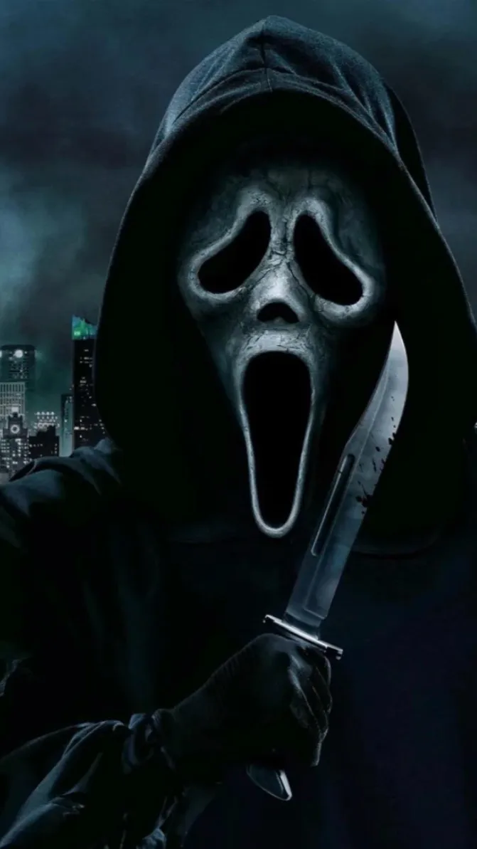 ai character: Ghostface background