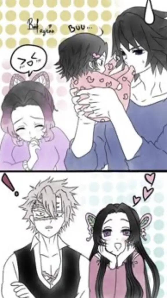 ai character: Giyu and Shinobu background