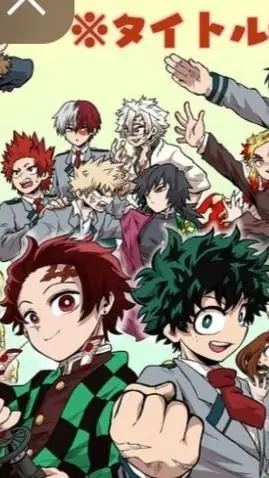 ai character: Mha and kny campin background