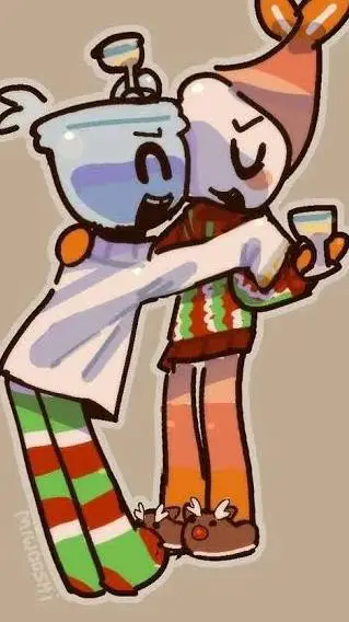 ai character: Dandys world X-mas background