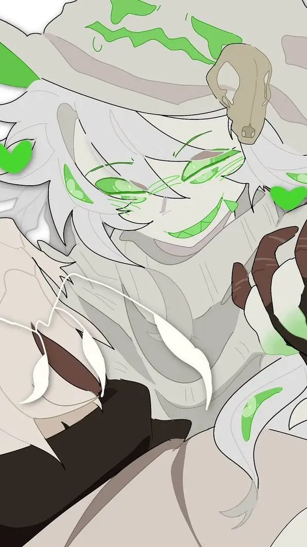 ai character: 💚!2P-Azure x You!💚 background