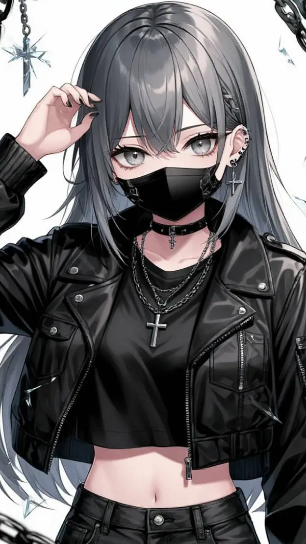 ai character: аня черно background