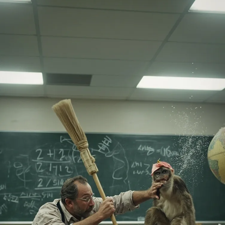 chat with ai character: Man and monkey 2