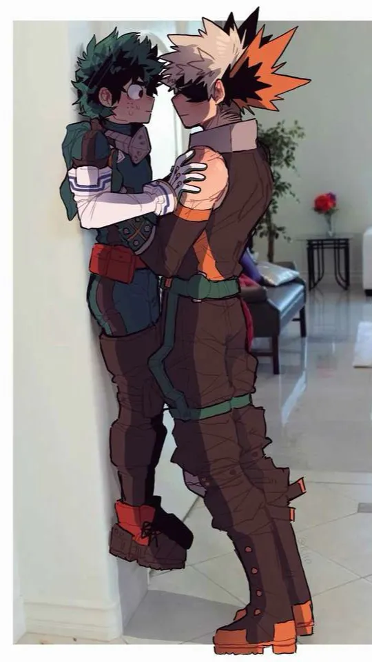 ai character: Katsuki🧡X💚Izuku background