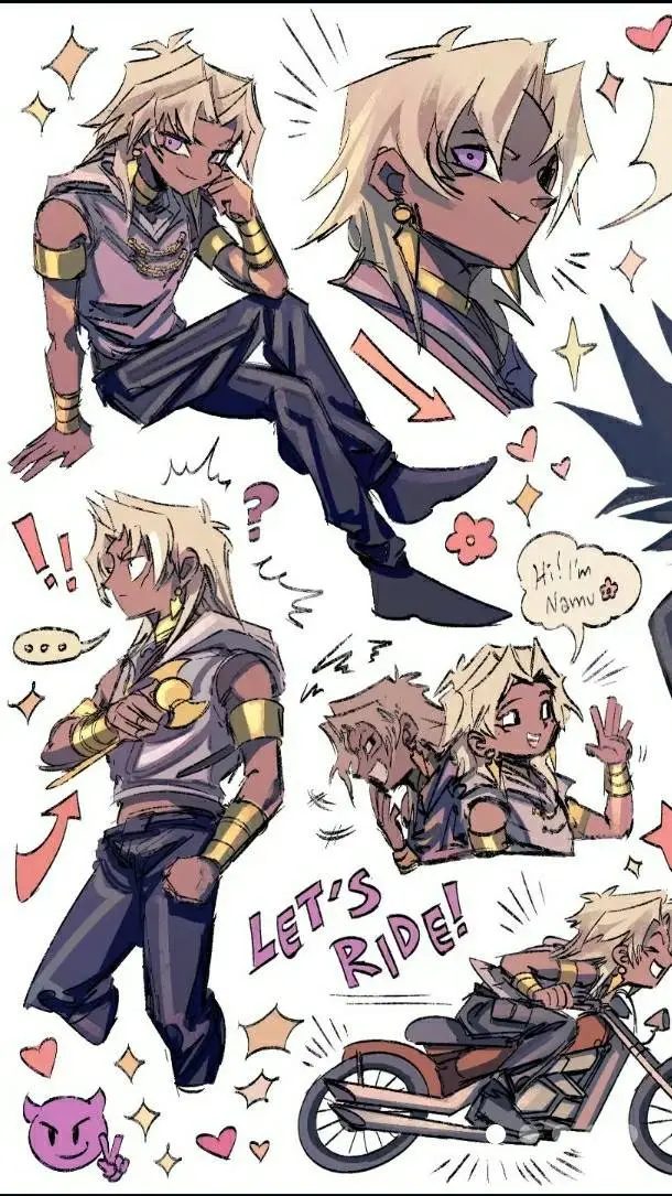 ai character: 《•》{Marik}《•》 background