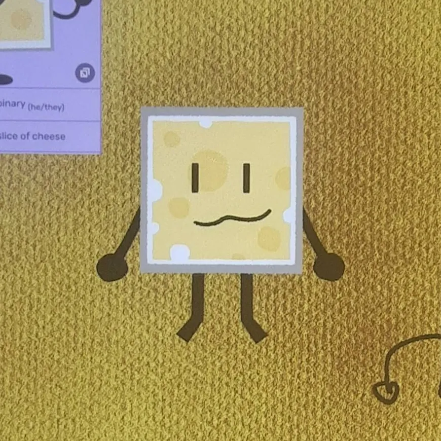 chat with ai character: cheese slice bfpor