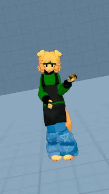 ai character: vrchat cashier  background