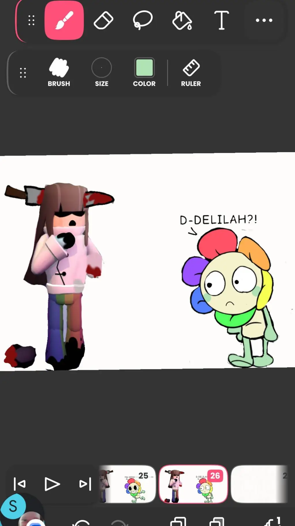 ai character: Delilah / Dandy DW background