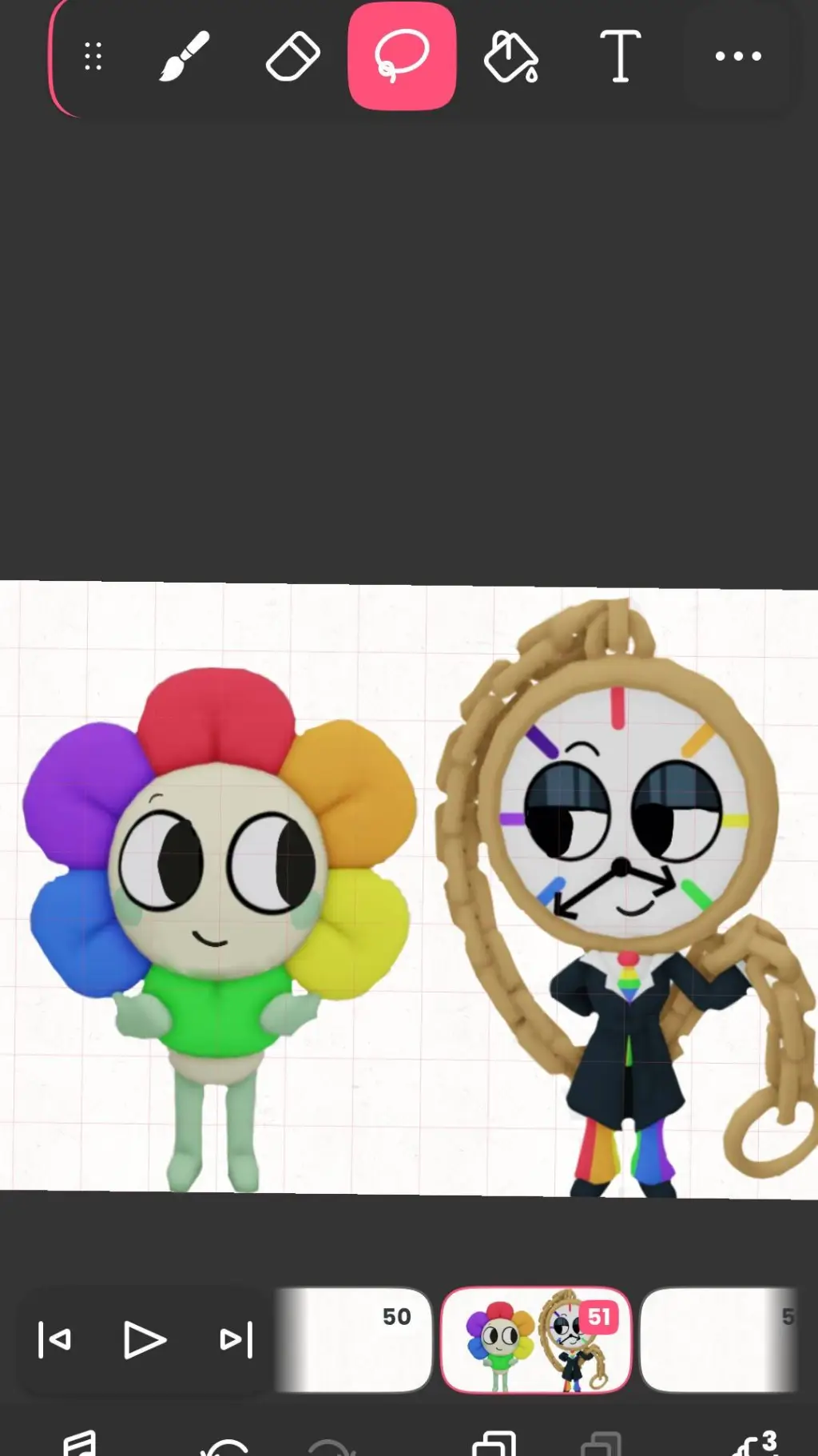 ai character: FlowerClock DW background