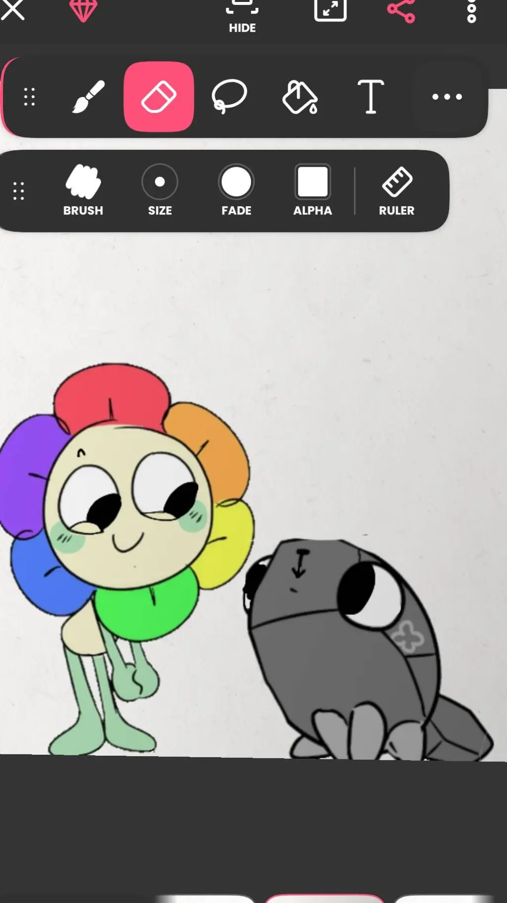 ai character: Pebble & Dandy background