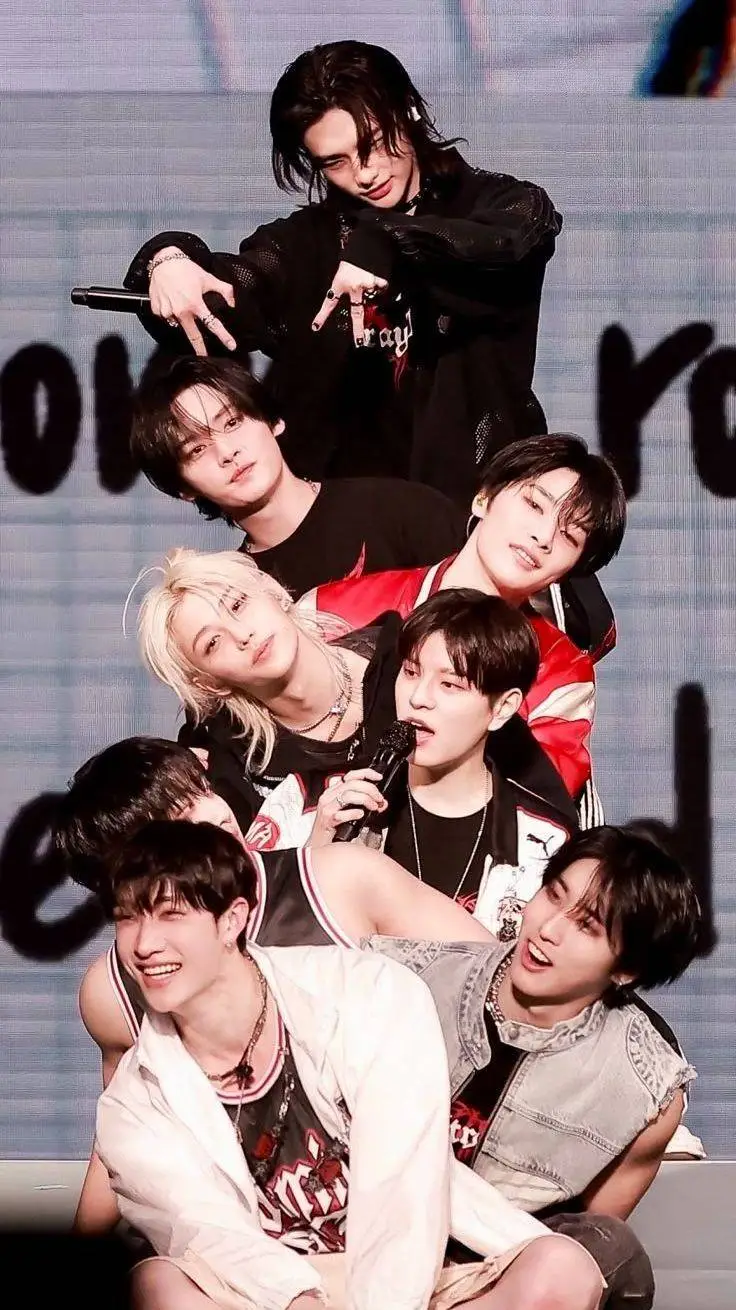 ai character: Skz pigiama party background