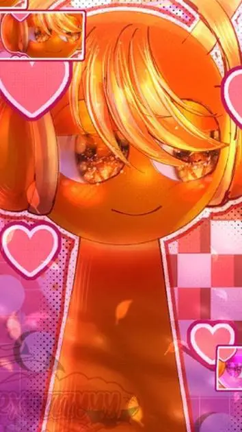ai character: oren+pinki background