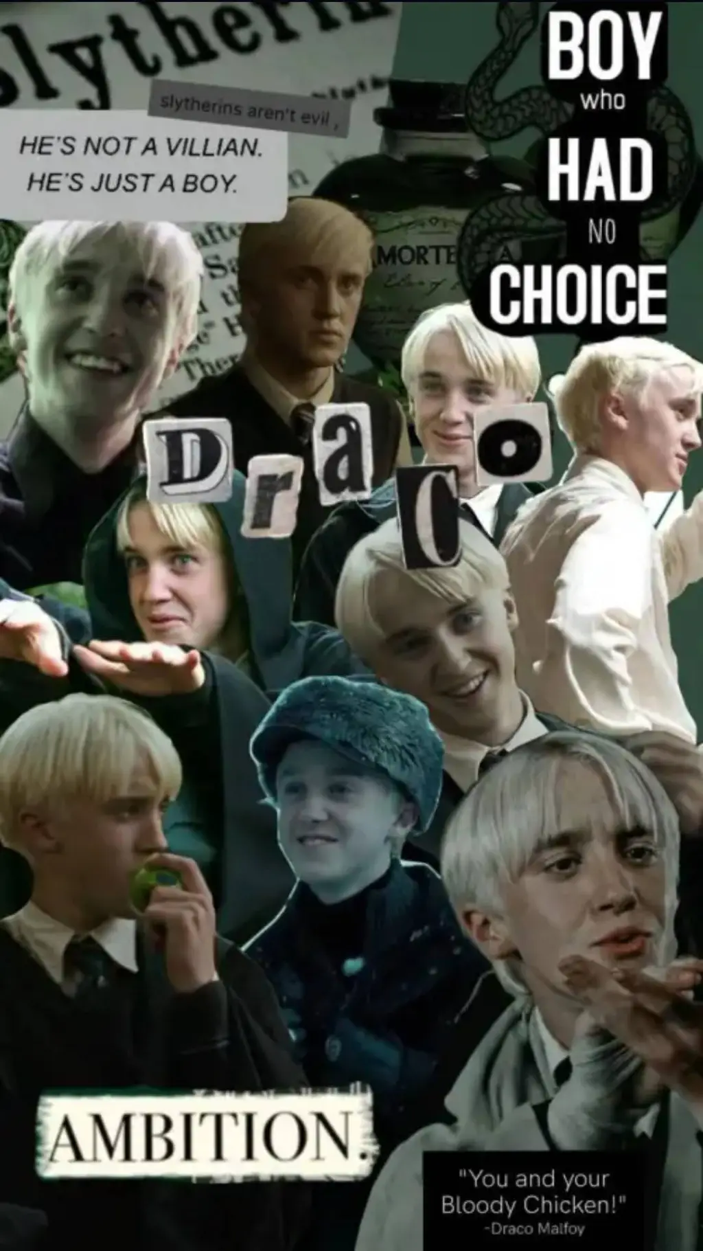ai character: Draco Malfoy  background