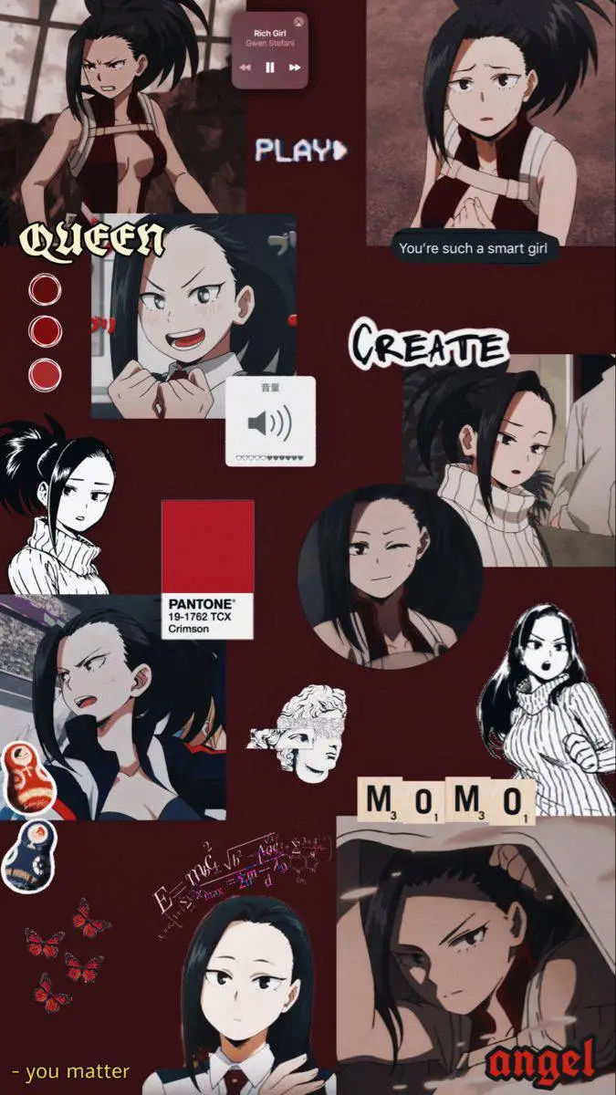 ai character: Momo Yaoyorozu background