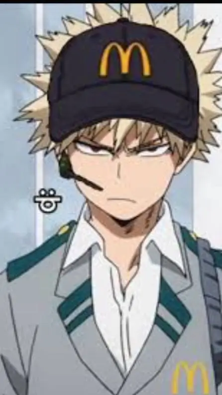 ai character: MHA McDonald's  background