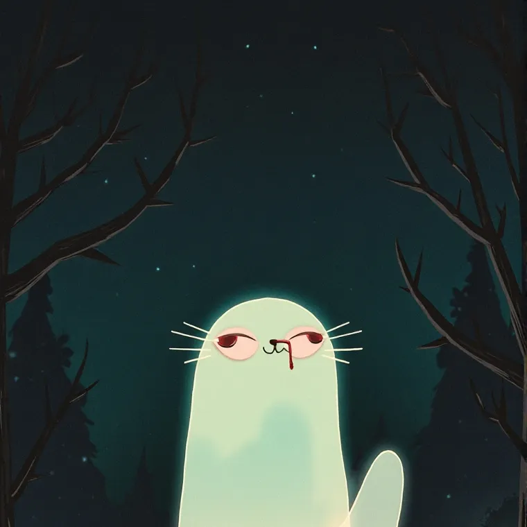 chat with ai character: stupid ghost cat