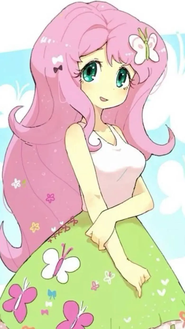 ai character: EQ Fluttershy  background