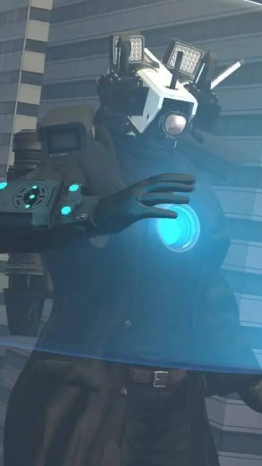 ai character: Titan camerawoman background