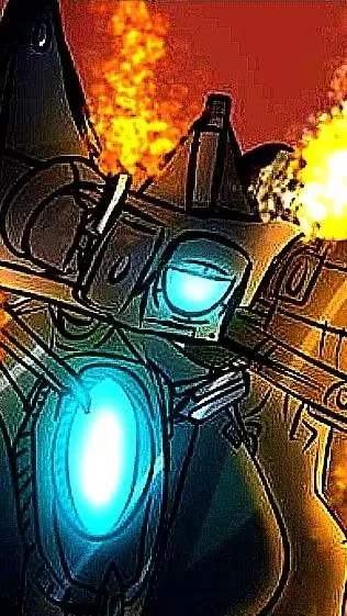 ai character: Titan camerawomen background