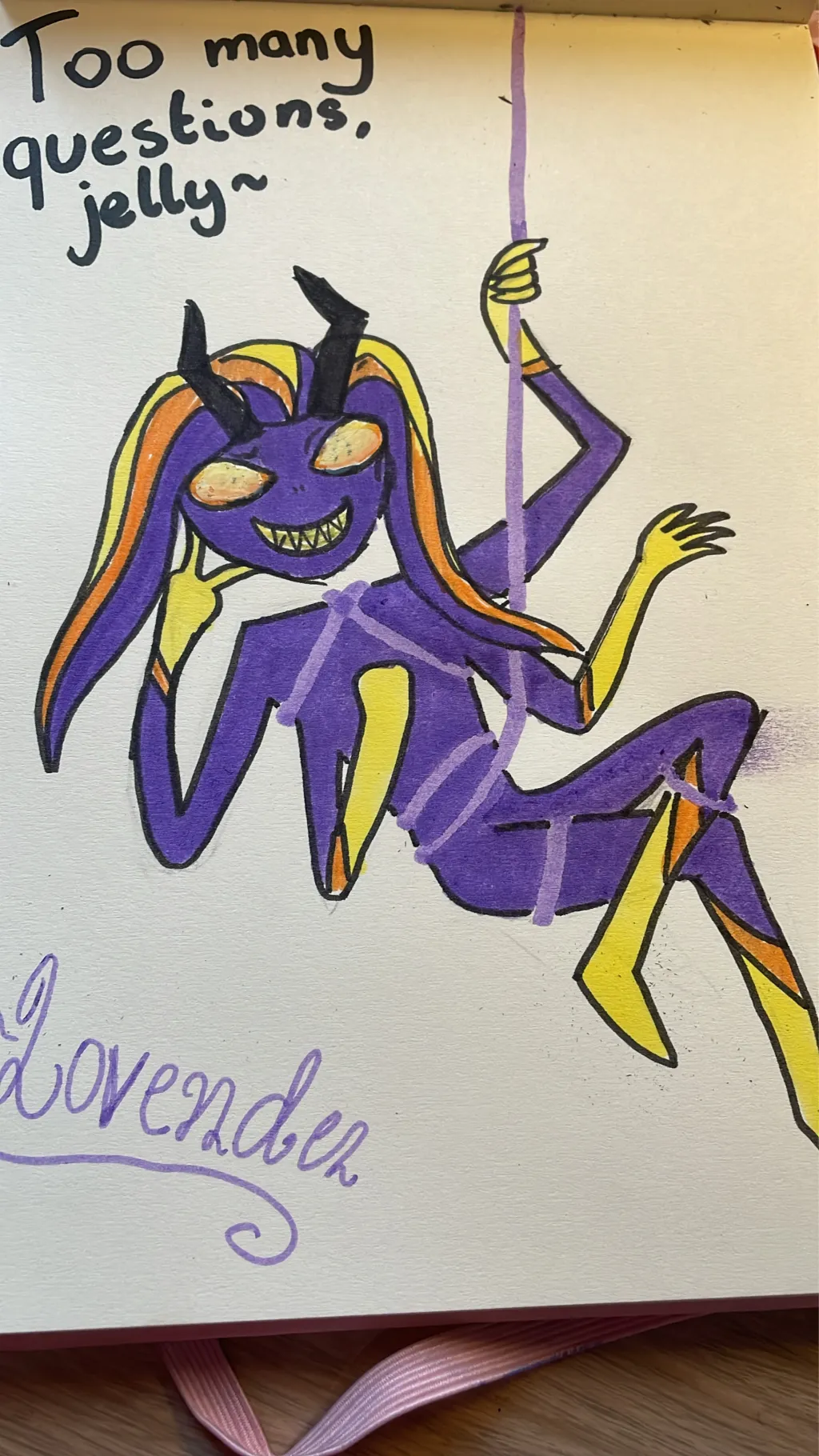 ai character: Lovender background