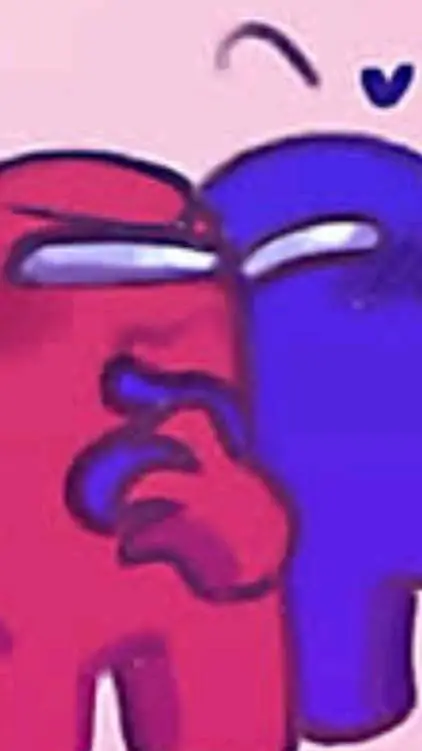 ai character: Red x Blue  background