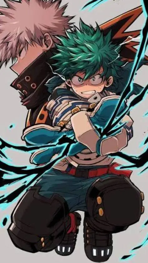 ai character: izuku and bakugo  background