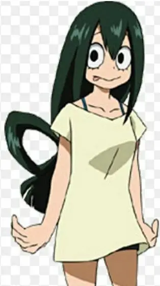 ai character: Tsuyu Asui  background
